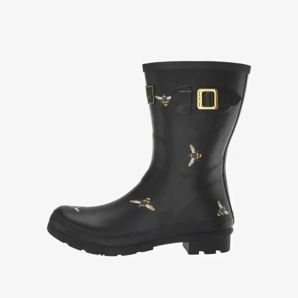 Joules Molly Welly Black Multi Bees Rain Boots - Picture 8 of 8